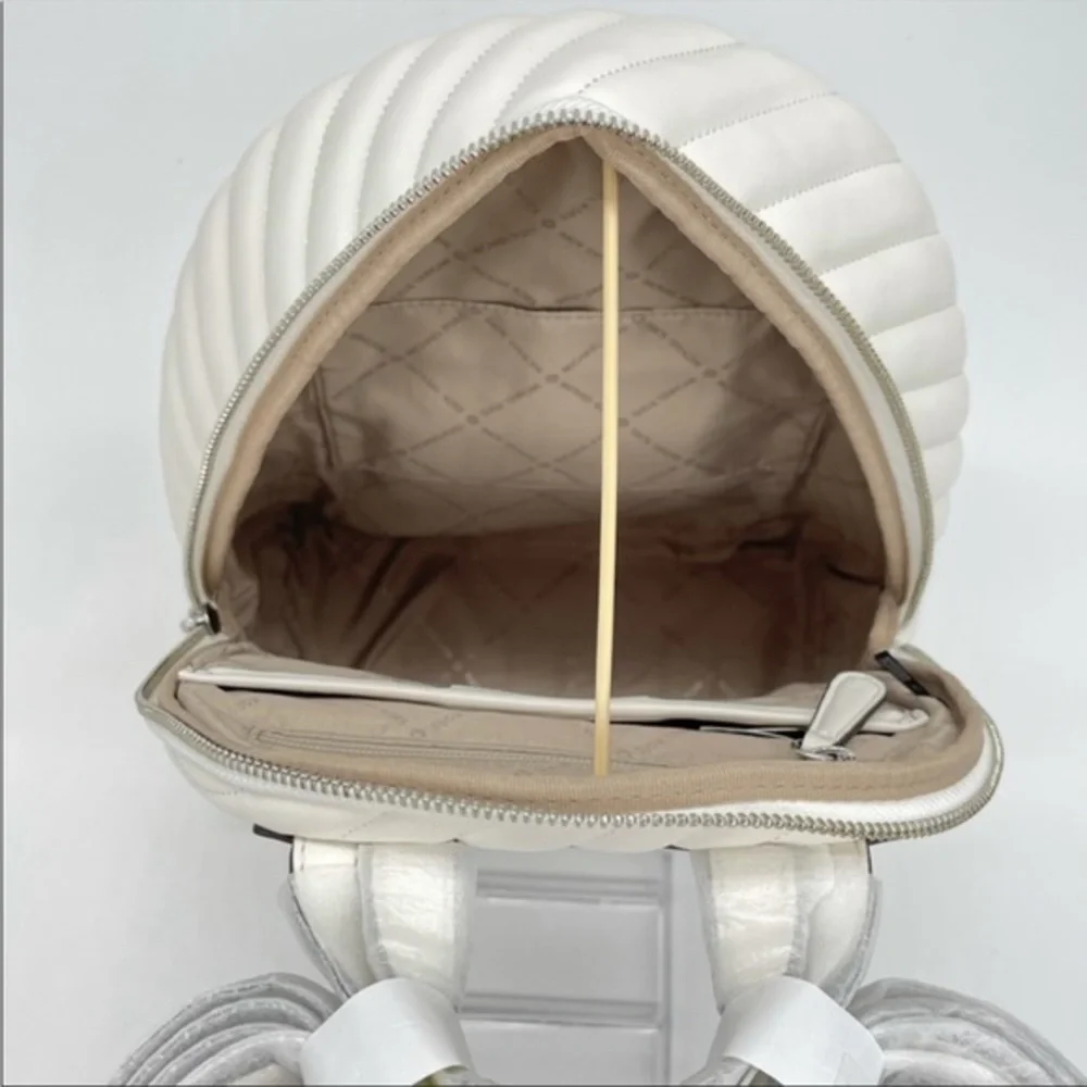 New Michael Kors Medium Erin Backpack Optic White